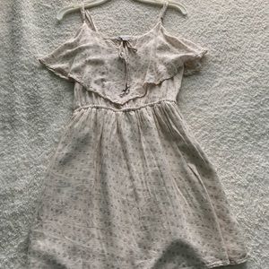 American Eagle flower white dress